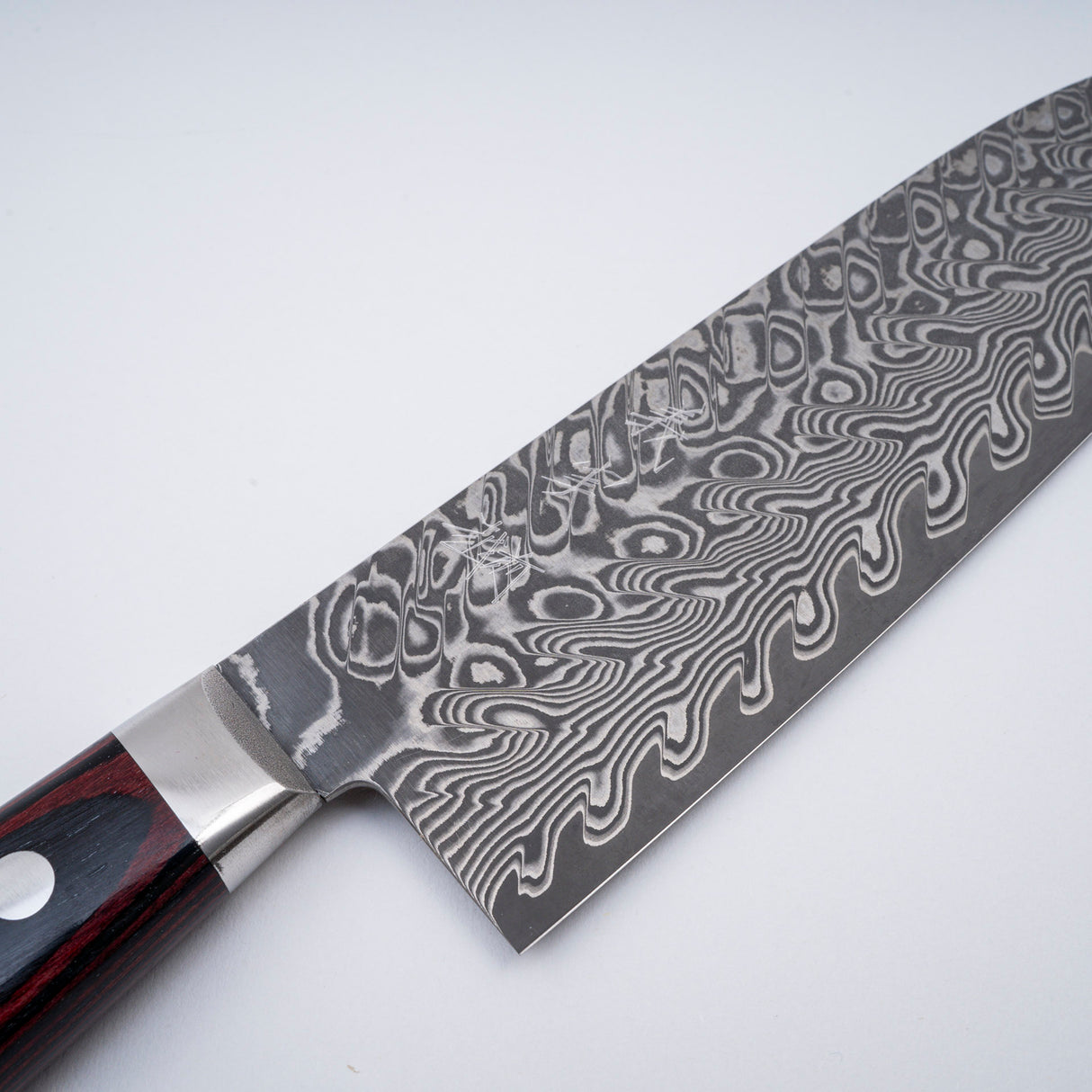 카토 요시미 SG2 에칭 블랙 다마스커스 산토쿠(다용도칼) 175mm 웨스턴핸들