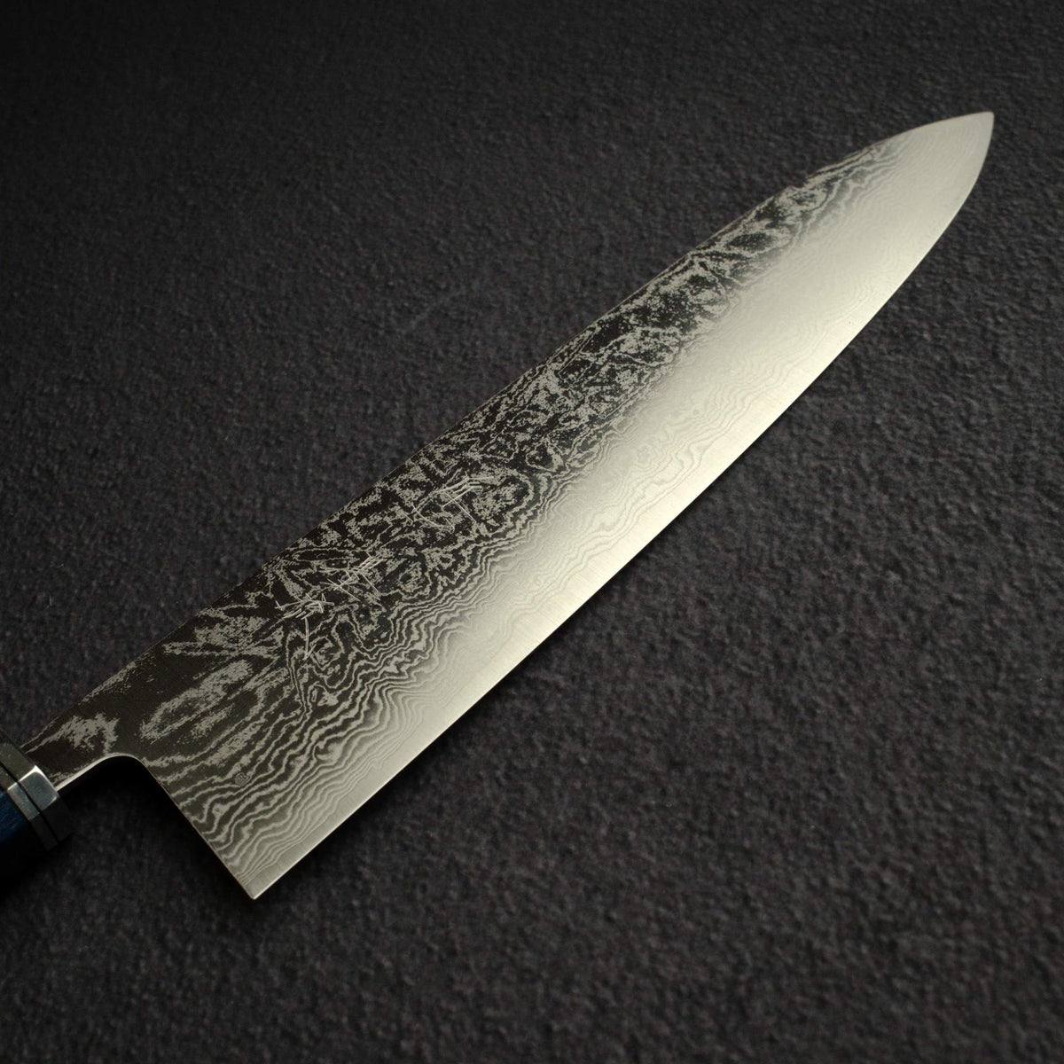 카모 시로 스미나가시 SG2 다마스커스 규토(셰프나이프) 240mm 안정화 컬리 메이플 핸들