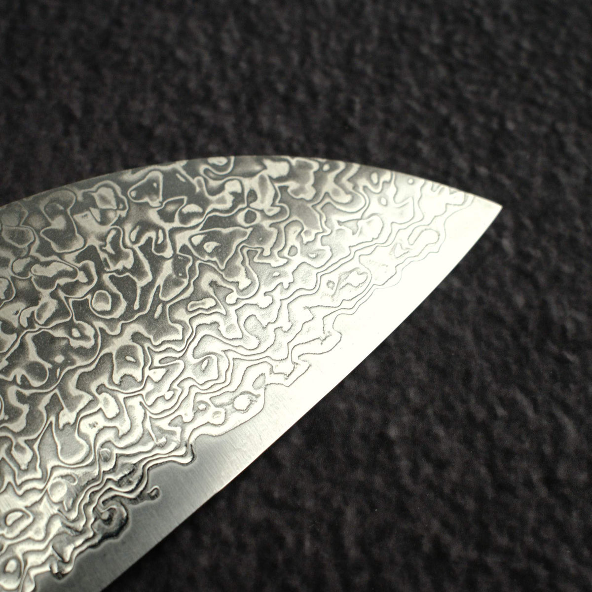 Kei Kobayashi SG2 Damascus Santoku 170mm, Ebony Handle Horn Ferrule