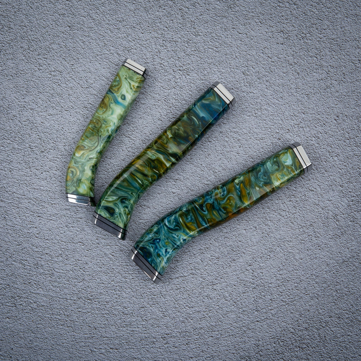 Nenox Cosmic Swirl Dual Ferrule handle detail