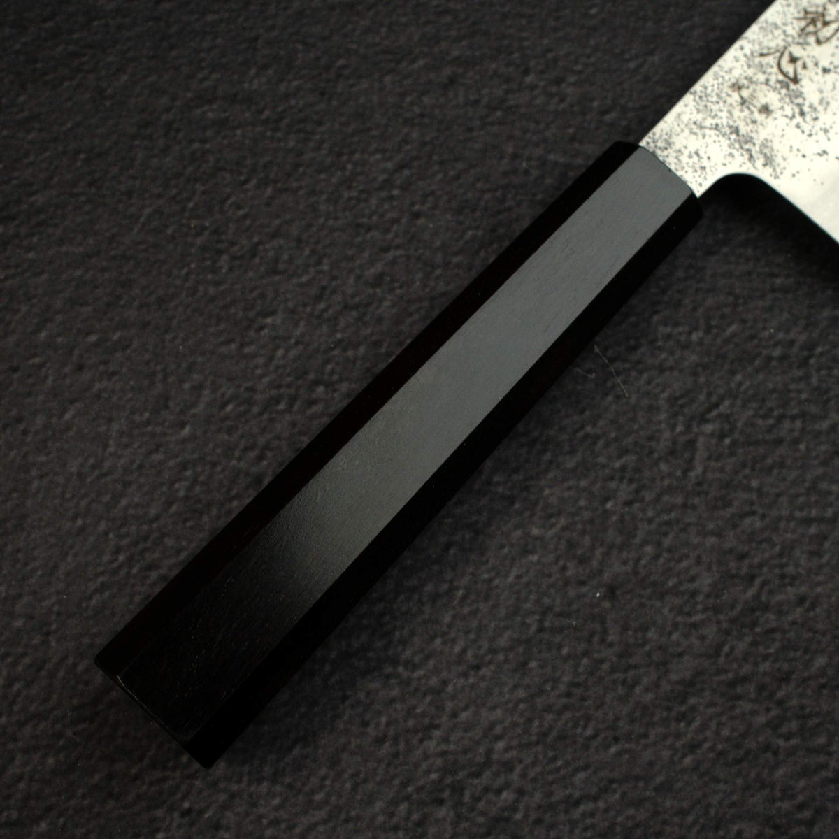 Hatsukokoro Ginrei Ginsan K-tip Gyuto 210mm Nashiji Ebony