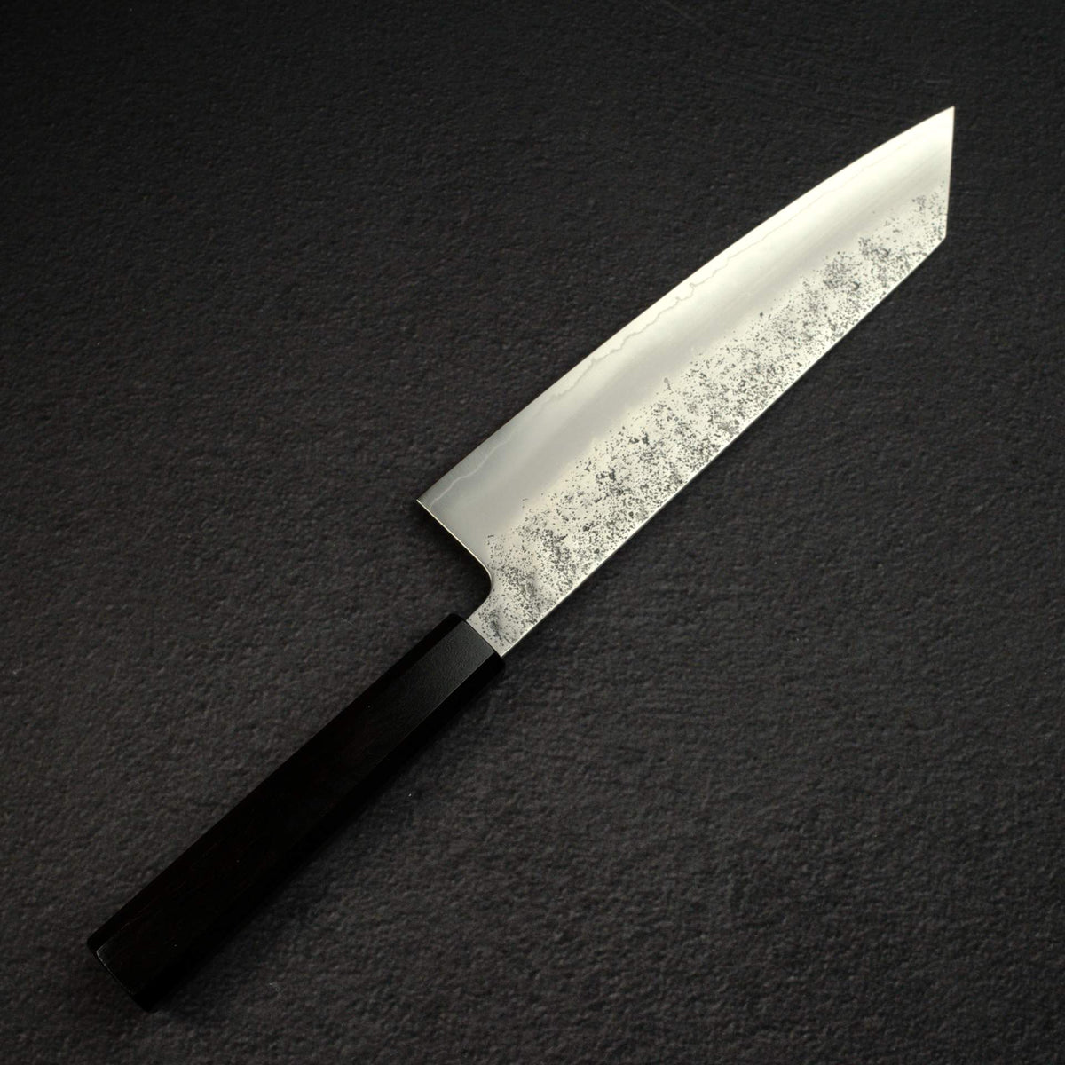 Hatsukokoro Ginrei Ginsan K-tip Gyuto 210mm Nashiji Ebony