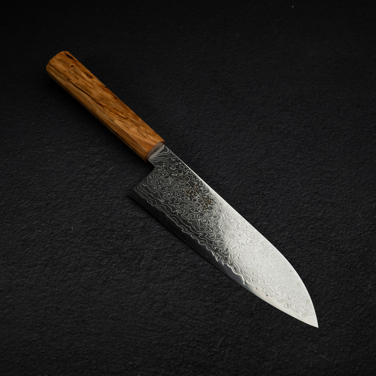 하츠코코로 류효 SG2 다마스커스 산토쿠(다용도칼) 180mm 올리브우드 핸들