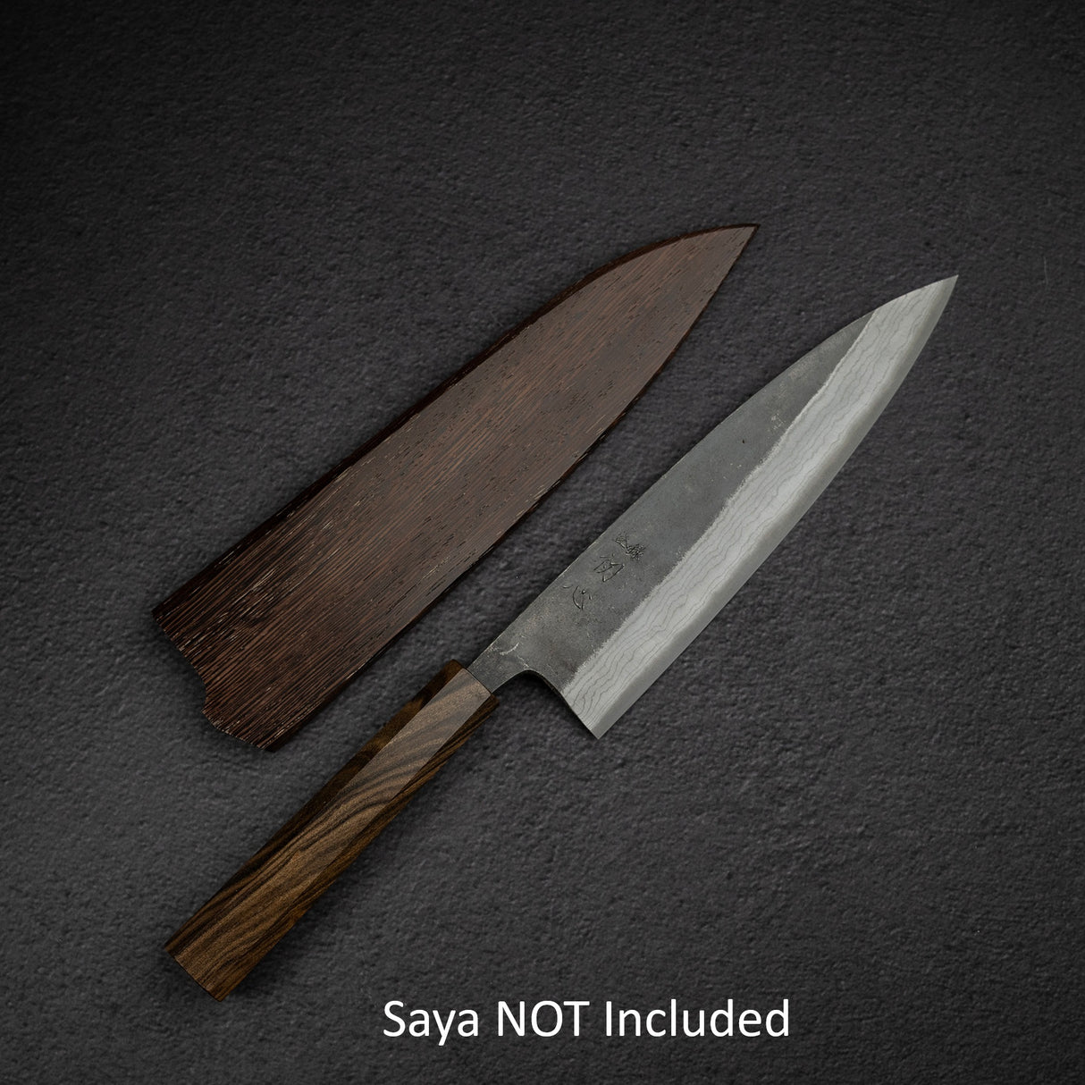 Hatsukokoro Kumokage Blue 2 Kurouchi Damascus Gyuto 210mm Black Chacate Handle