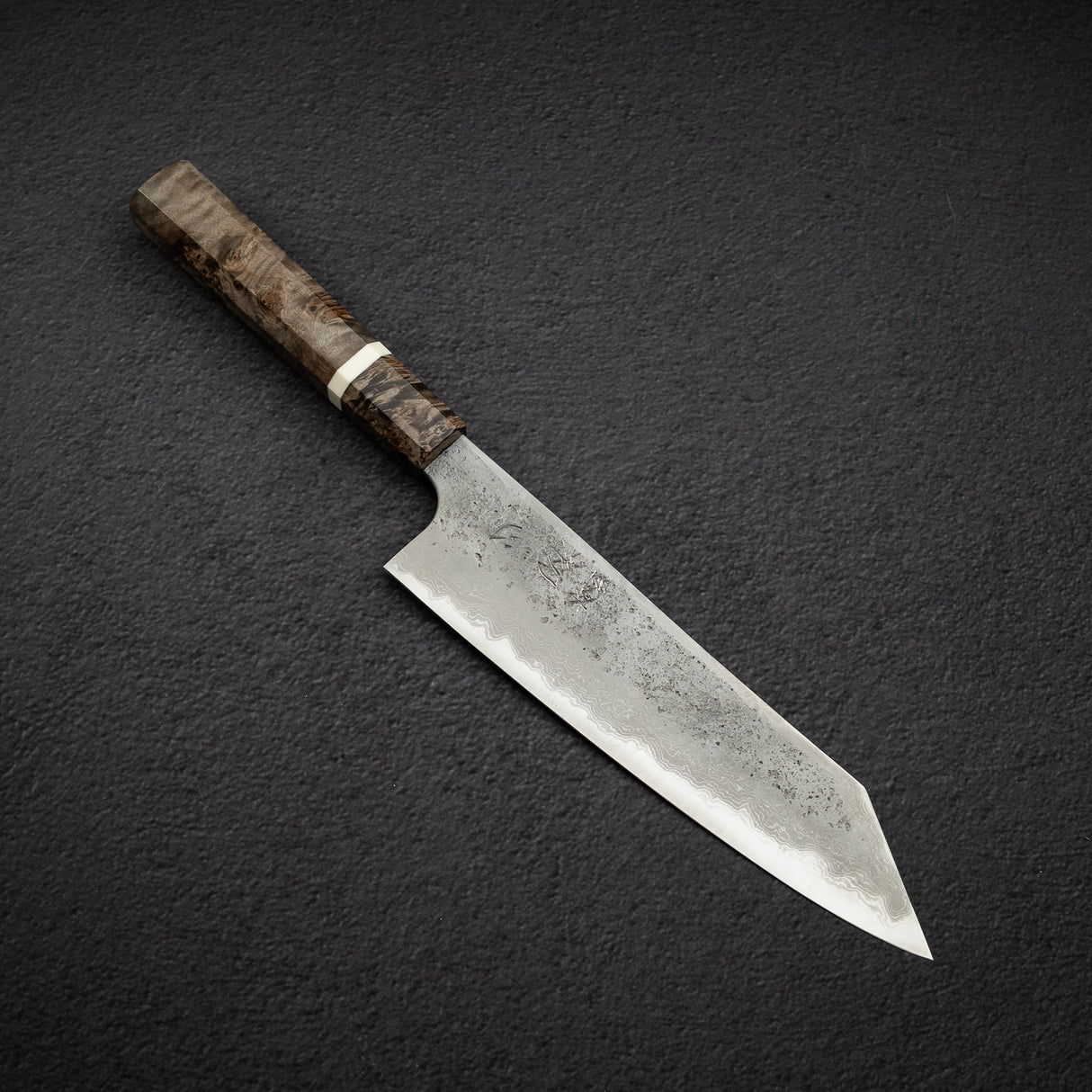 Nigara x Hatsukokoro Ryusui Blue 2 Damascus Nashiji K-tip Gyuto 210mm