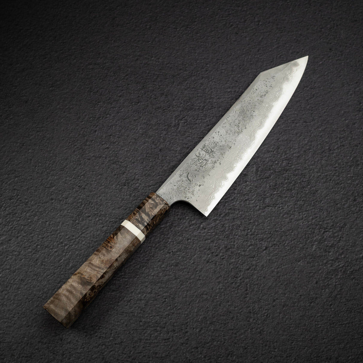 Nigara x Hatsukokoro Ryusui Blue 2 Damascus Nashiji K-tip Gyuto 210mm
