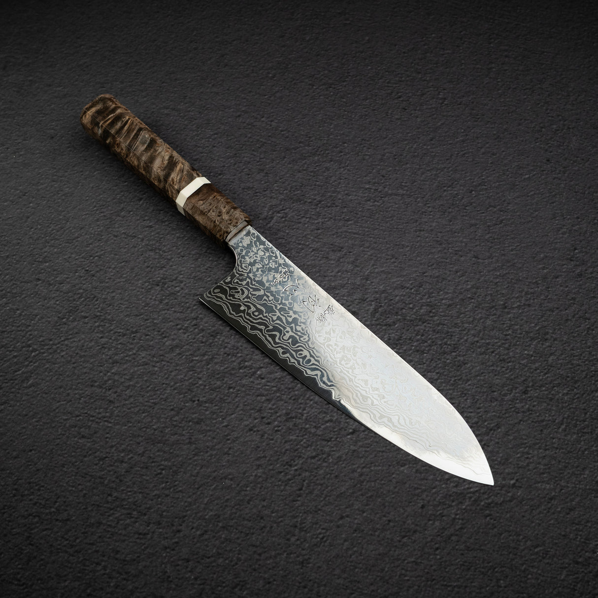 하츠코코로 긴가 ATS34 다마스커스 산토쿠(다용도칼) 180mm