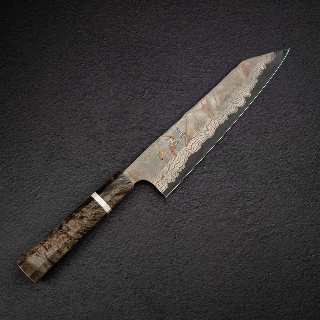하츠코코로 x 니가라 이로도리 청2강 레인보우 다마스커스 K팁 규토(셰프나이프) 240mm