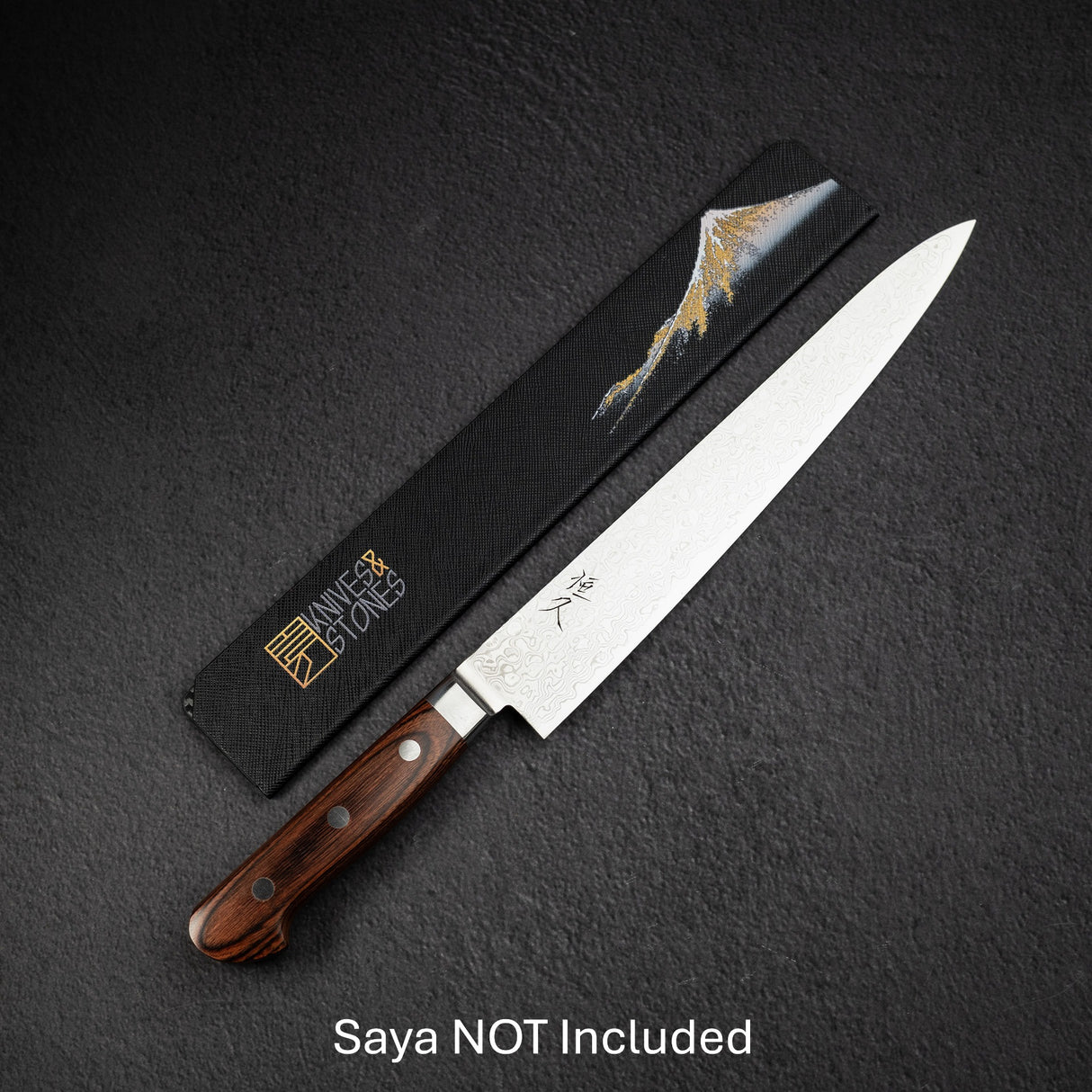 츠네히사 ZA-18 다마스커스 스지히키 240mm 브라운 웨스턴핸들