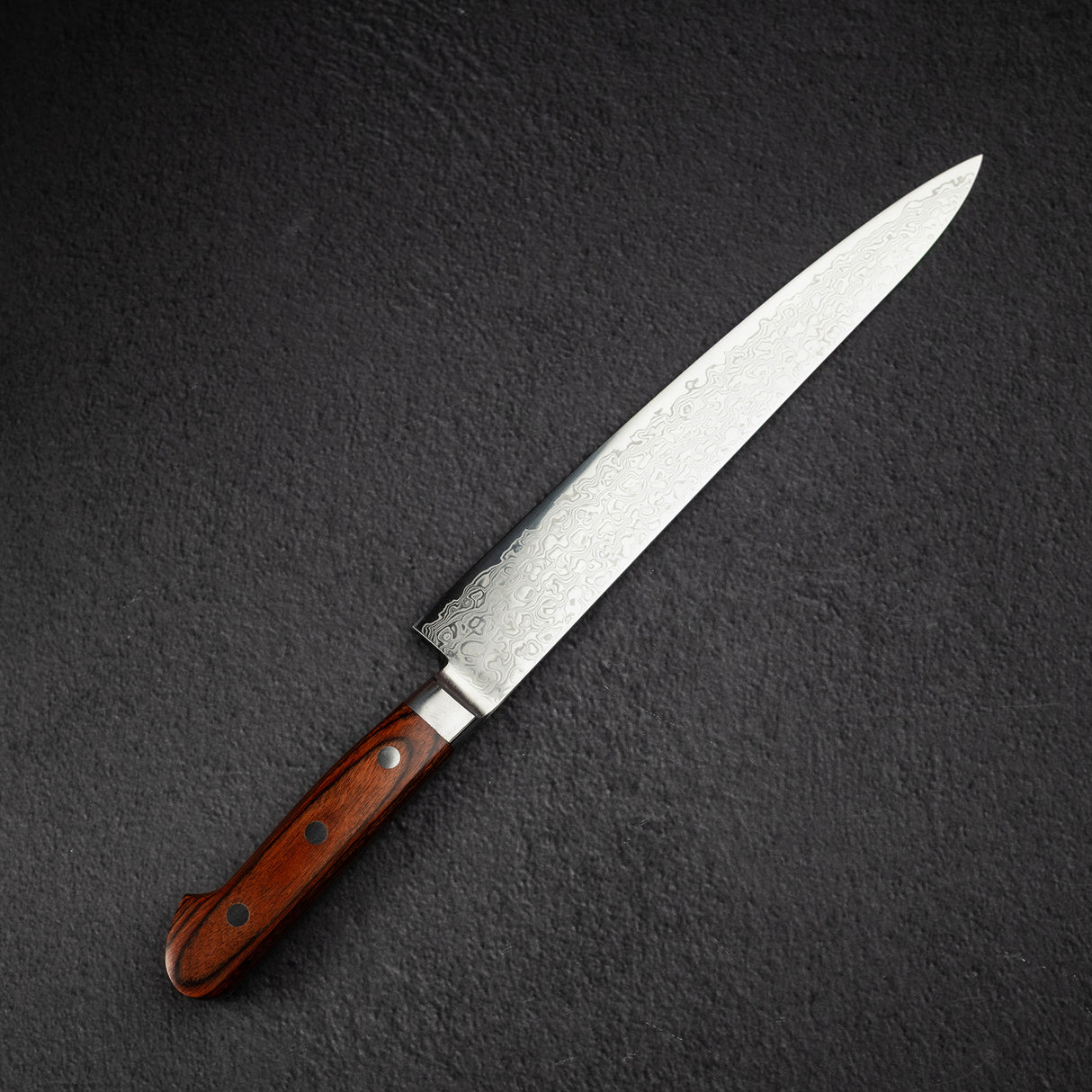 츠네히사 ZA-18 다마스커스 스지히키 240mm 브라운 웨스턴핸들