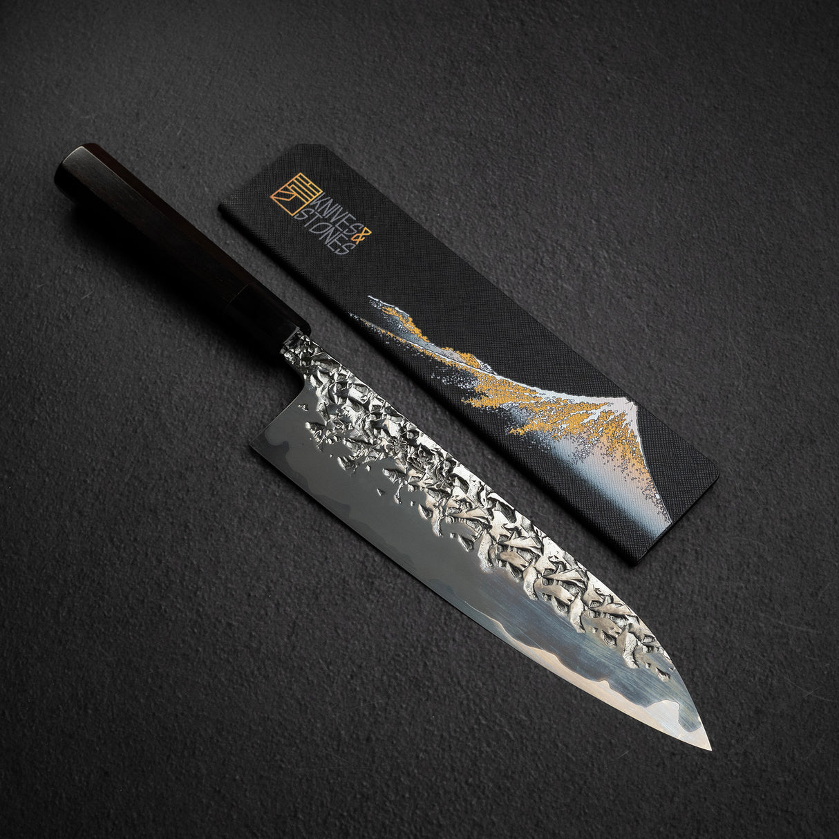키스케 x 싱궈 ATS34 츠치메 경면 카스미 규토(셰프나이프) 240mm 칼가드 포함