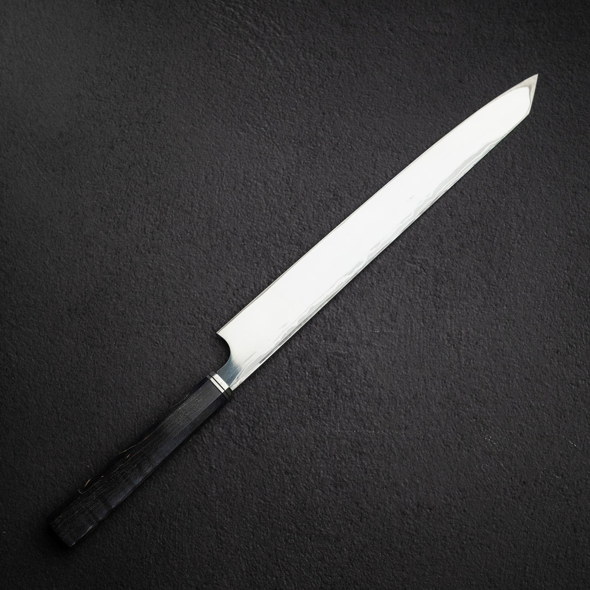 하츠코코로 x 요시히로 야우지 청2강 다마스커스 K팁 야나기바(사시미칼) 330mm