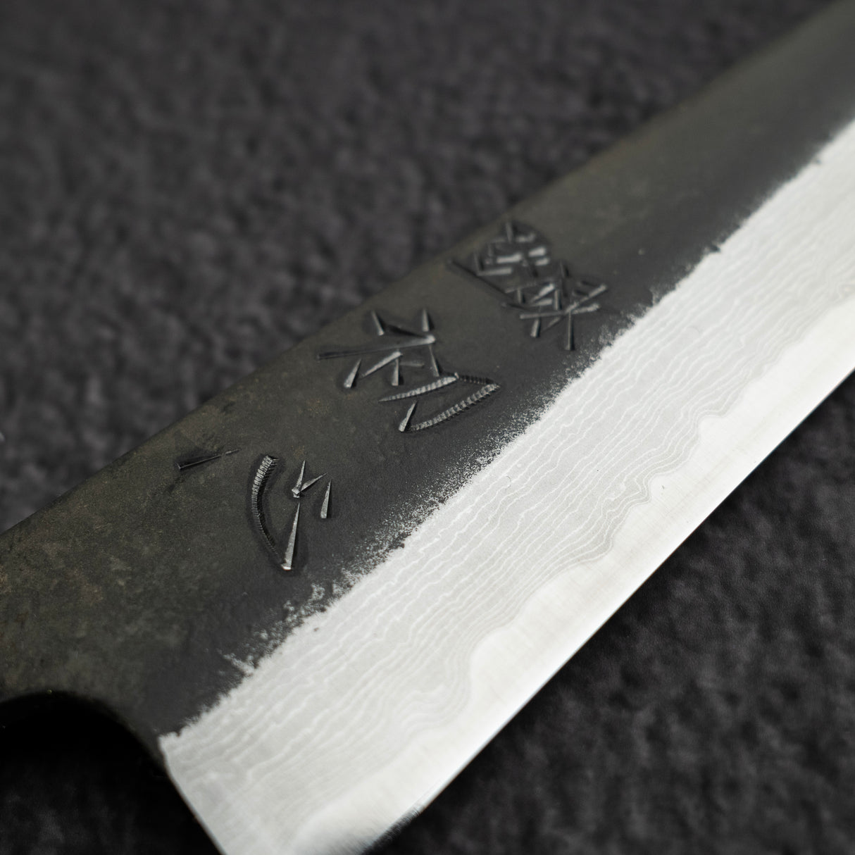 Hatsukokoro Shinkiro Petty 150mm Aogami Super Kurouchi Damascus