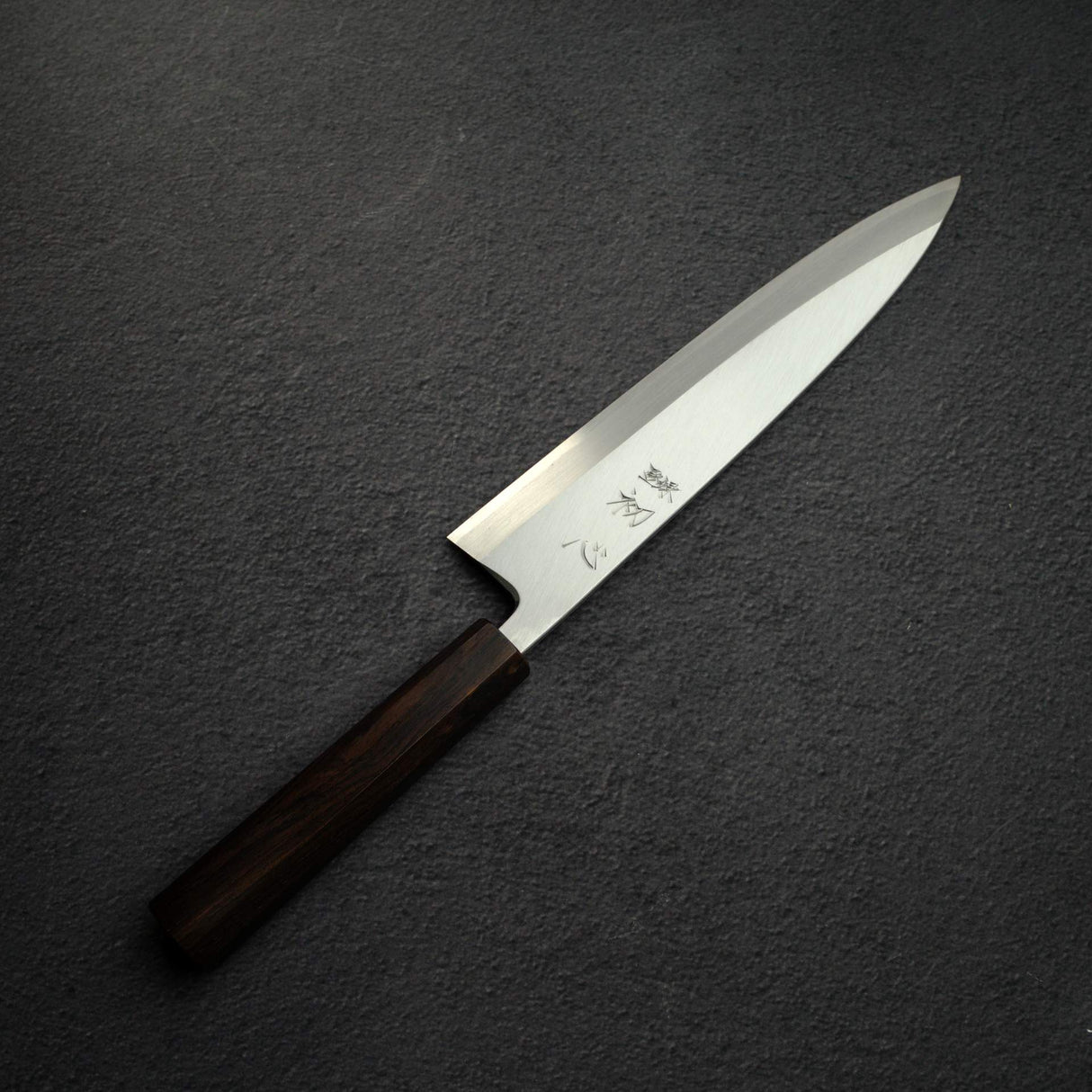 하츠코코로 x 묘진 시라사기 백2강 좌손용 미오로시 데바(생선손질칼) 210mm