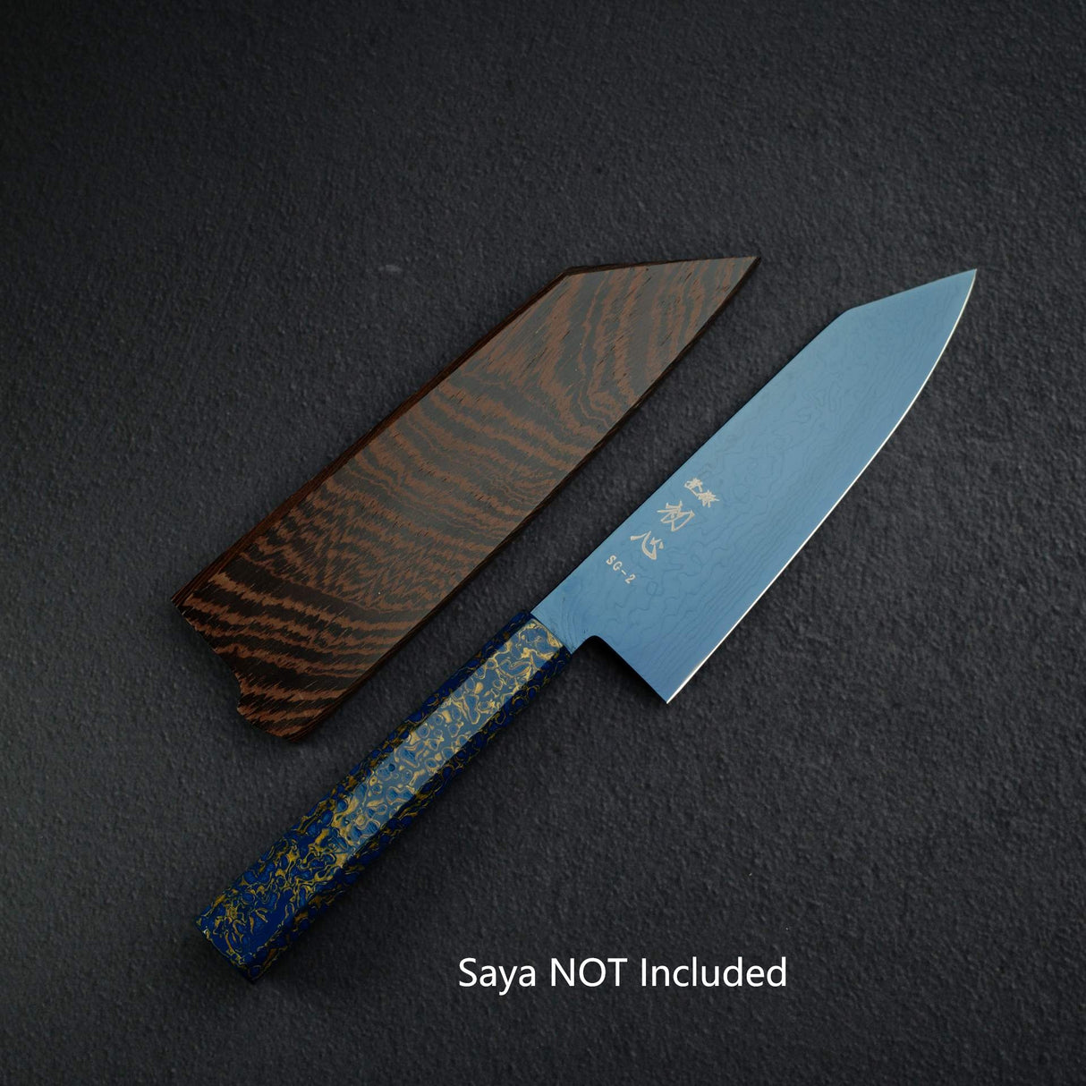Hatsukokoro Ryuhyo SG2 Damascus Blue Bunka 180mm with Urushi handle