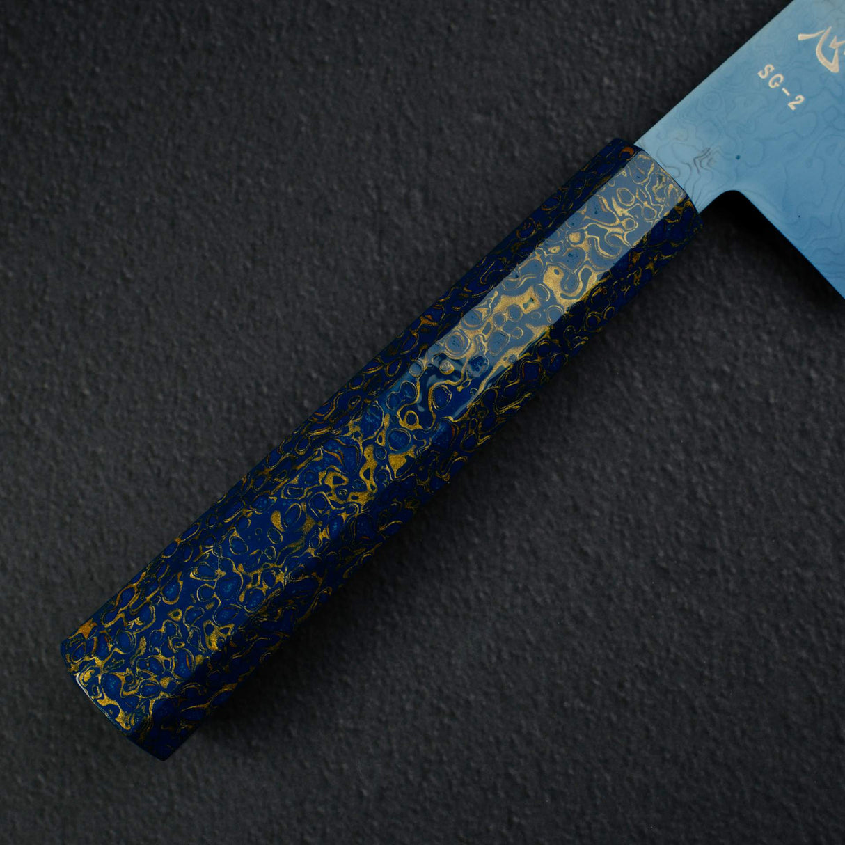 Hatsukokoro Ryuhyo SG2 Damascus Blue K-tip Gyuto 240mm with Urushi handle