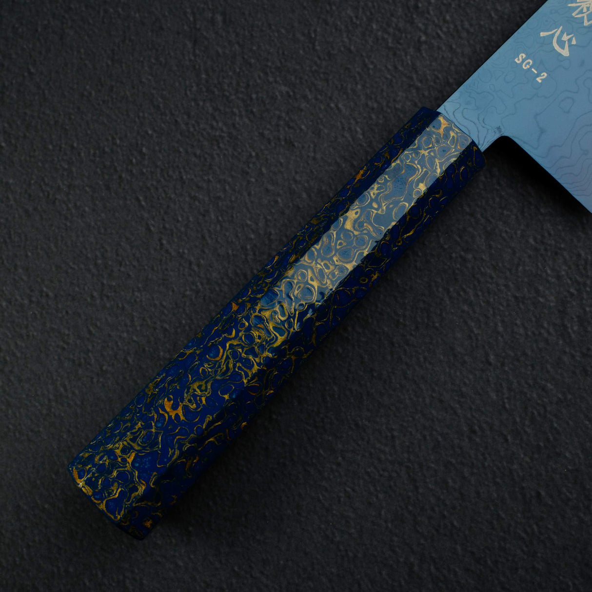 Hatsukokoro Ryuhyo SG2 Damascus Blue Gyuto 240mm with Urushi handle