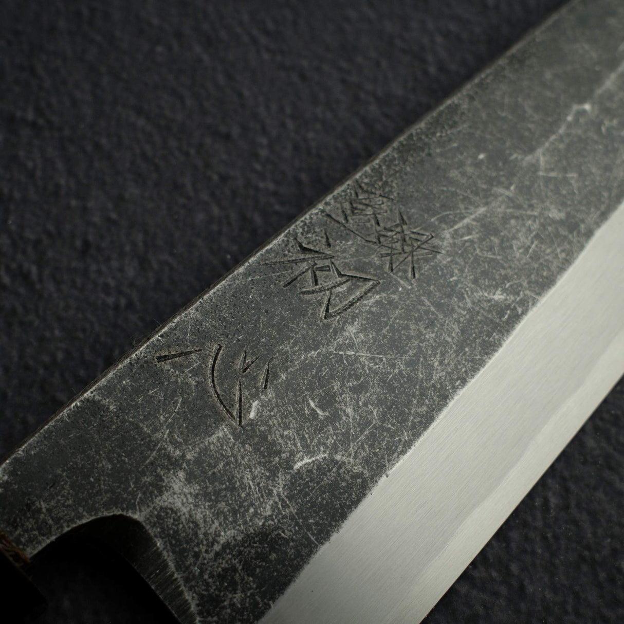 묘진 리키 x 하츠코코로 시라사기 청2강 쿠로우치 K팁 데바(생선손질칼) 180mm