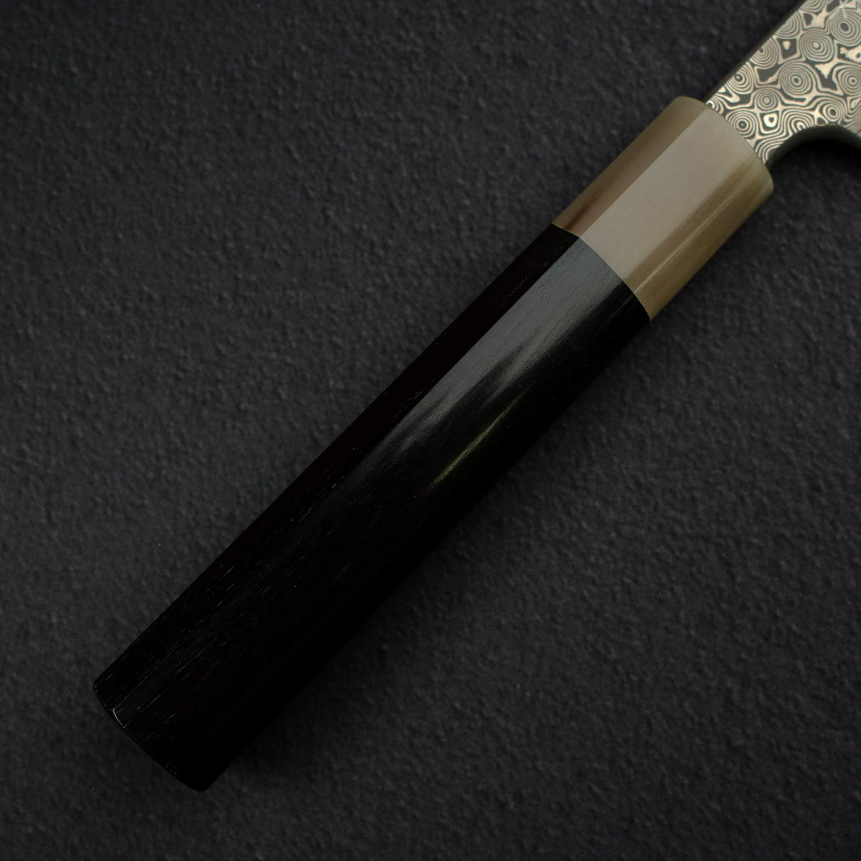 Nigara Anmon Ginsan Damascus Sakimaru Takobiki 300 mm with Heart Shape Handle