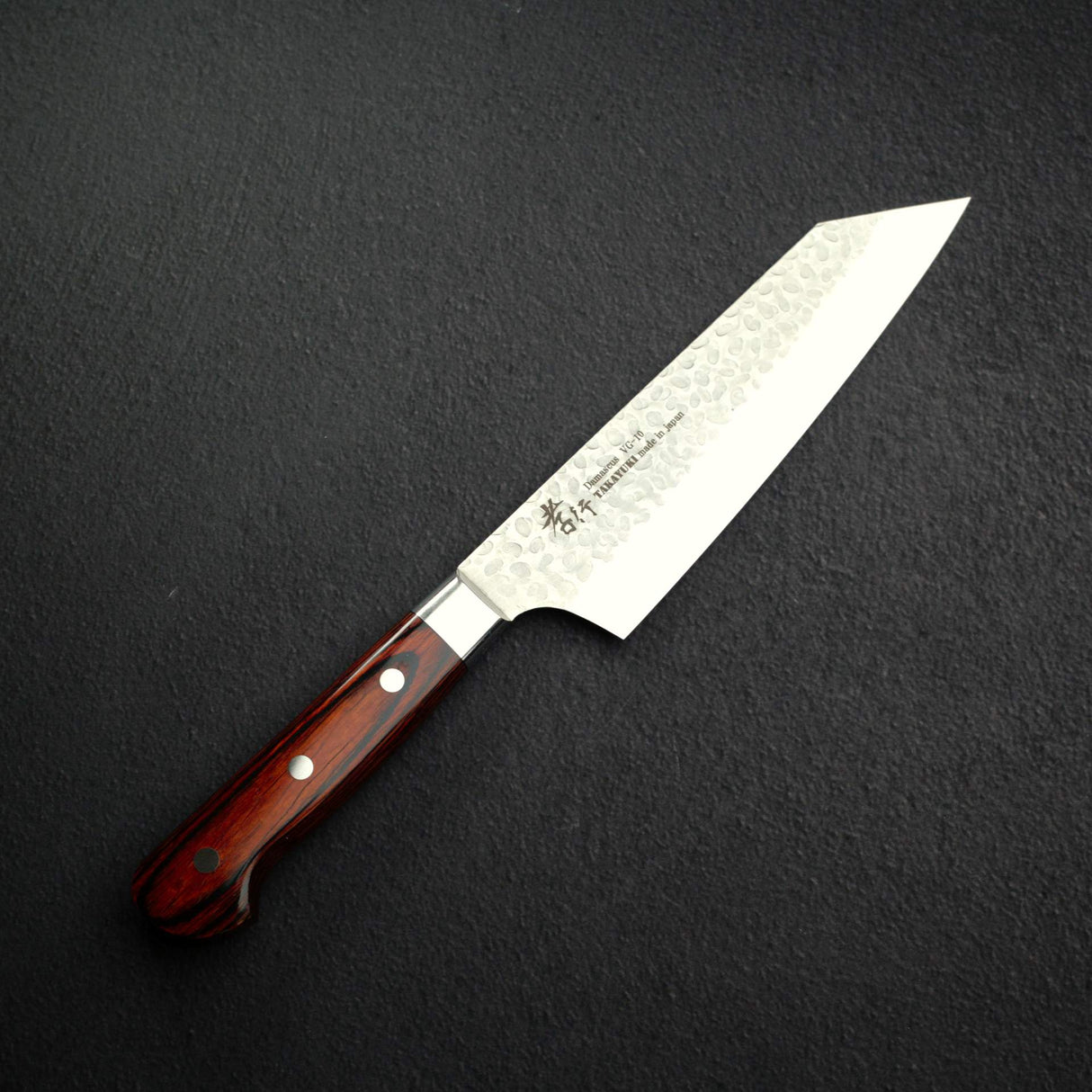 Sakai Takayuki VG10 Kengata (K-tip) Gyuto 190mm 33 Layer Hammered Damascus