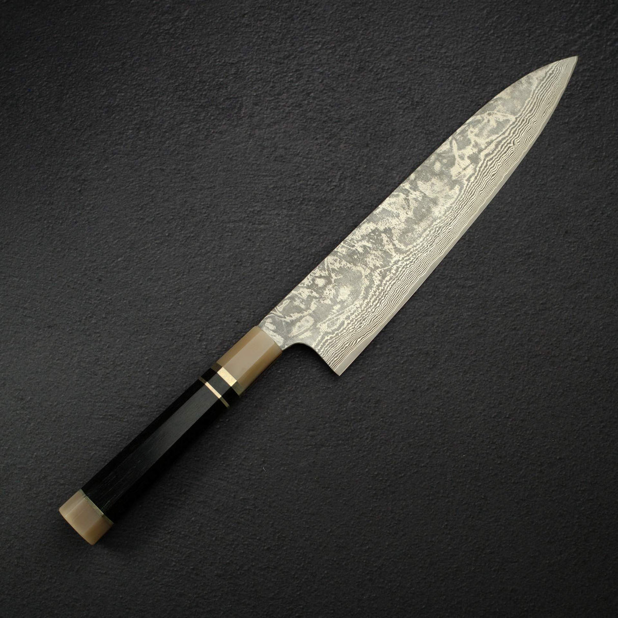 카모 시로 하모노 SG2/R2 블랙 다마스커스 규토(셰프나이프) 270mm 사야 포함