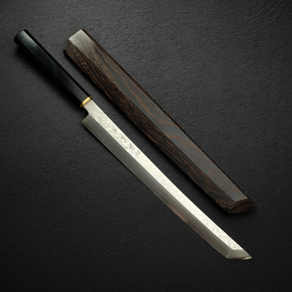 Shigeki Tanaka VG10 Damascus Sakimaru-Takobiki 300mm w/ Saya