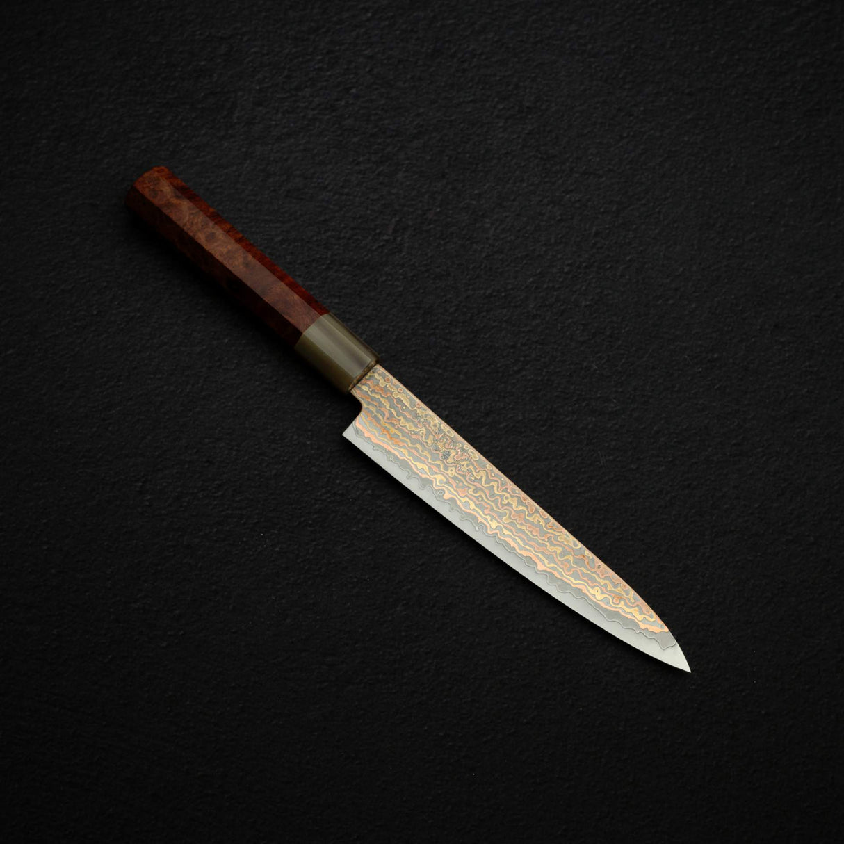 Hatsukokoro Hinotori V-Toku 2 Petty 150mm Rainbow Damascus Finish