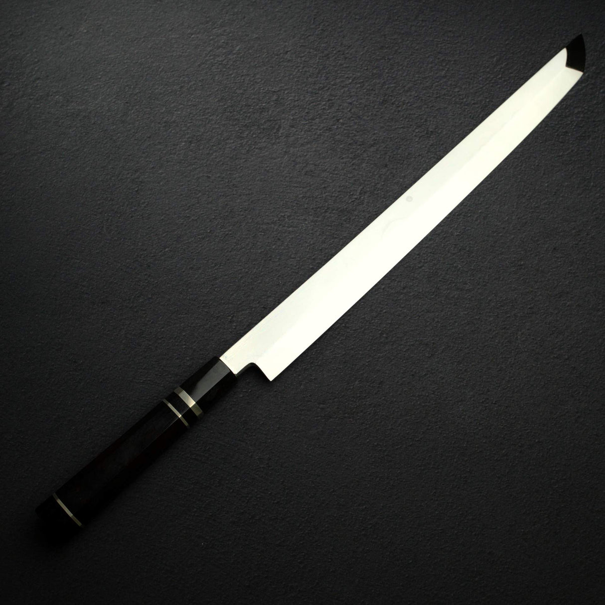 Exotic: Yoshikazu Ikeda White #1 Mizu-Honyaki Mt. Fuji Sakimaru Takohiki 390mm w/ Saya