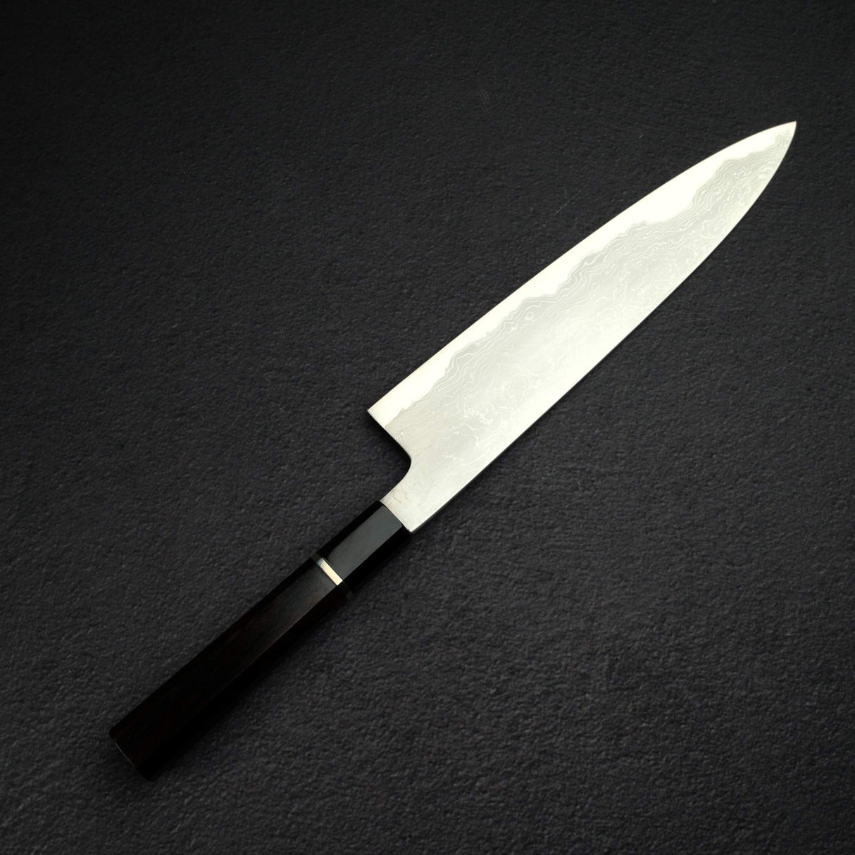하츠코코로 코모레비 청1강 다마스커스 규토(셰프나이프) 240mm 사야 포함 무각인
