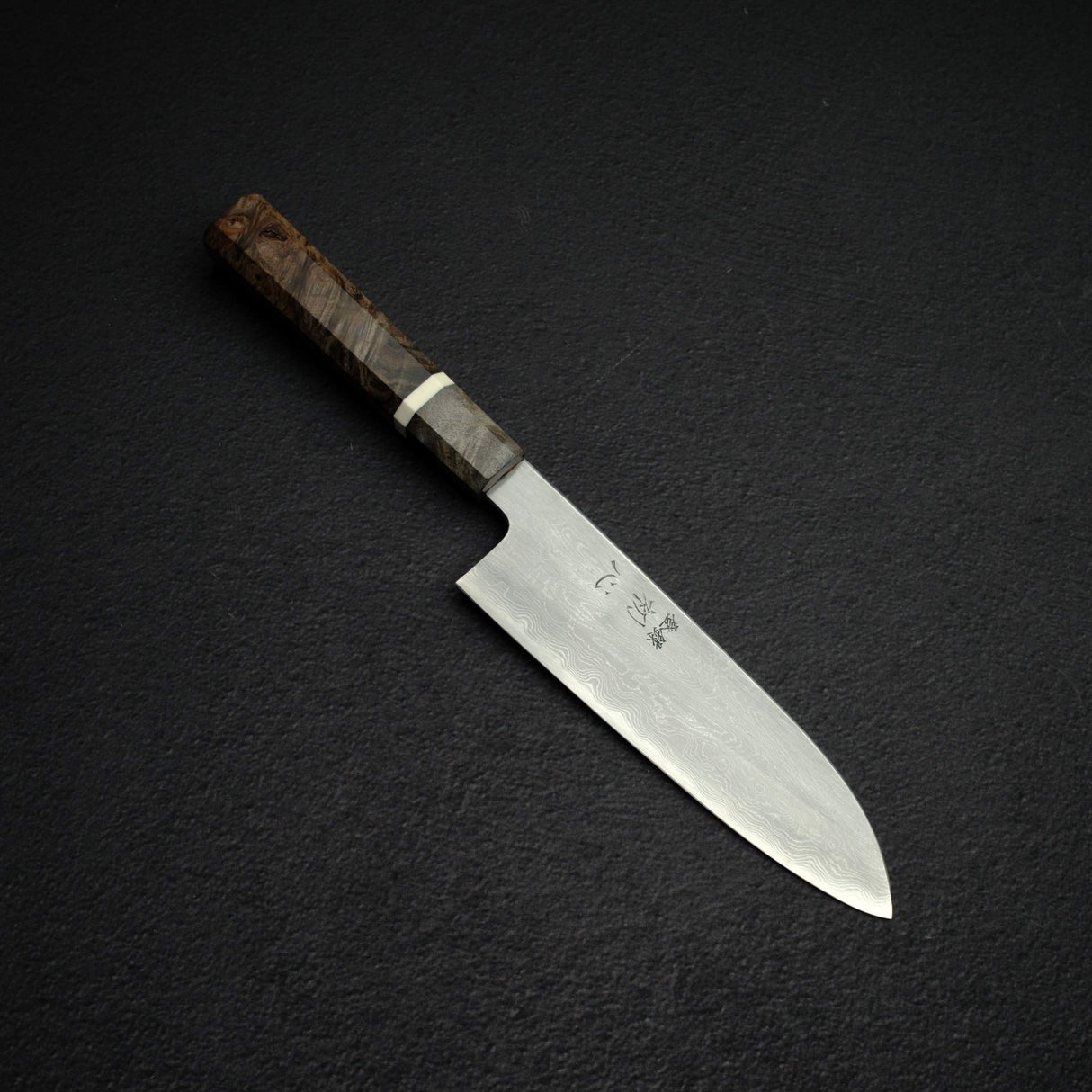 하츠코코로 x 나카가와 사토시 청1강 다마스커스 산토쿠(다용도칼) 170mm
