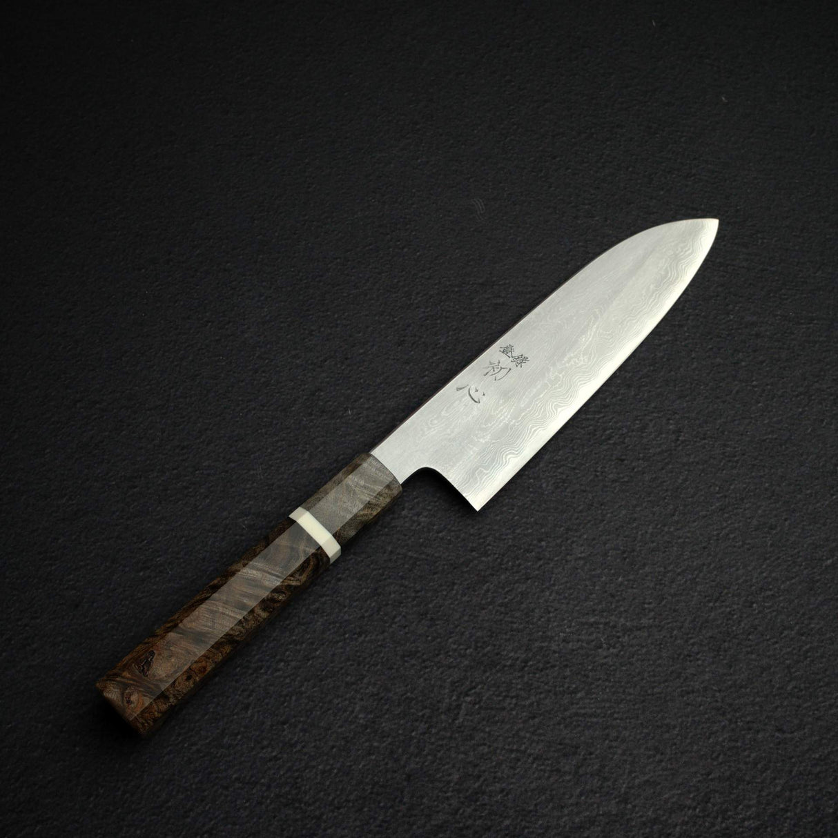 하츠코코로 x 나카가와 사토시 청1강 다마스커스 산토쿠(다용도칼) 170mm