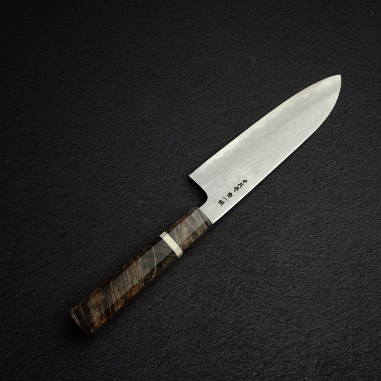 하츠코코로 x 나카가와 사토시 청1강 다마스커스 산토쿠(다용도칼) 170mm