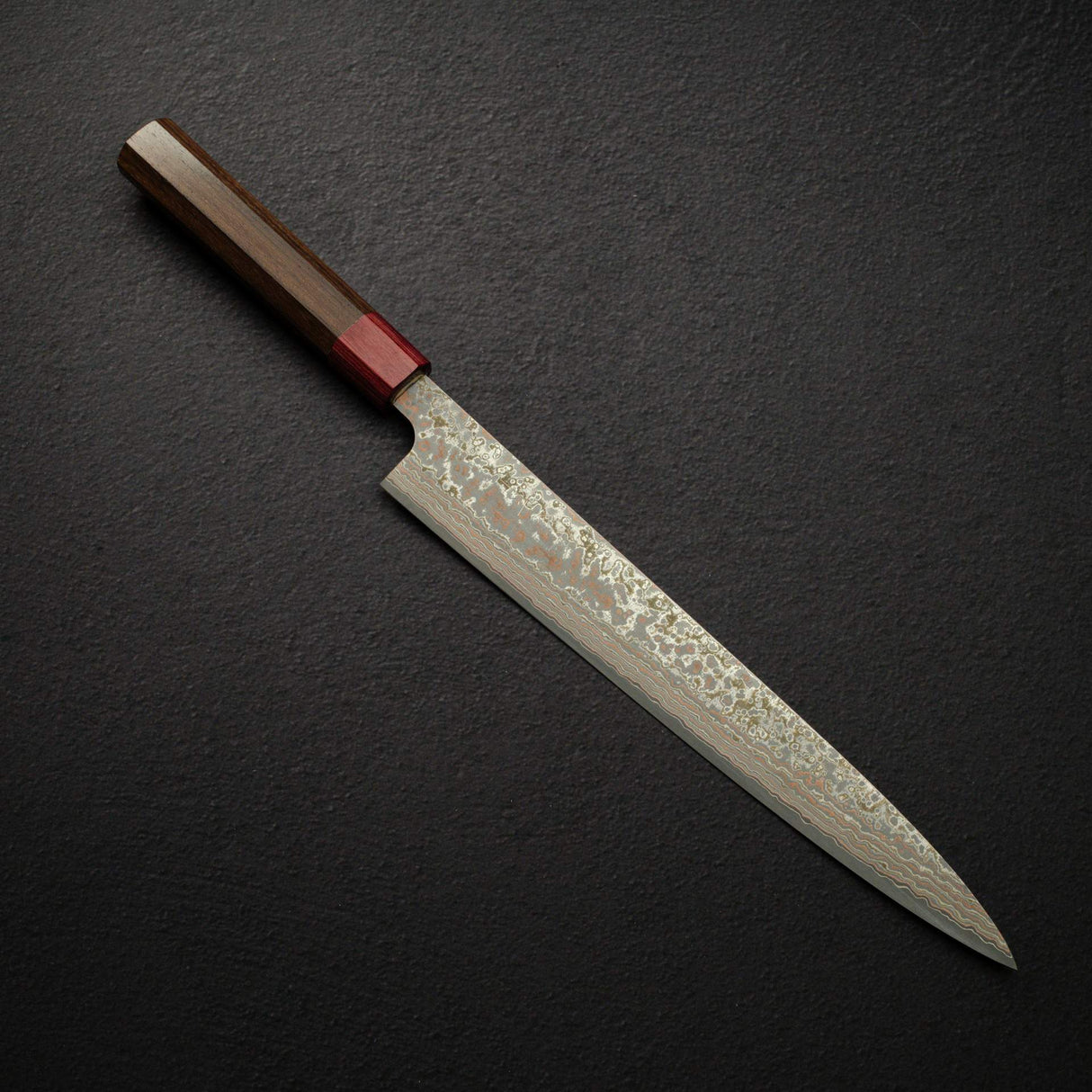 Takeshi Saji VG10 Rainbow Damascus Etched Sujihiki 270mm