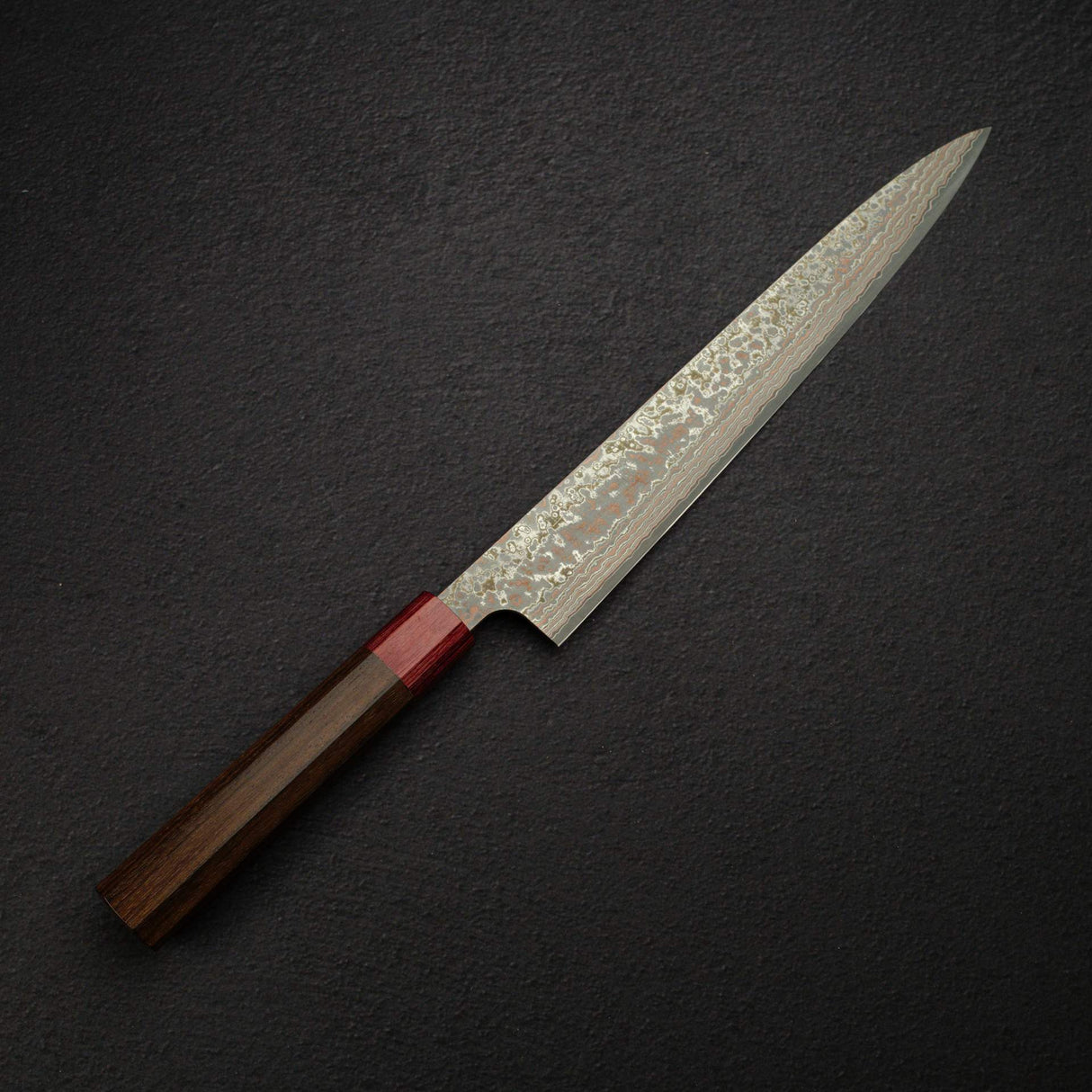Takeshi Saji VG10 Rainbow Damascus Etched Sujihiki 270mm