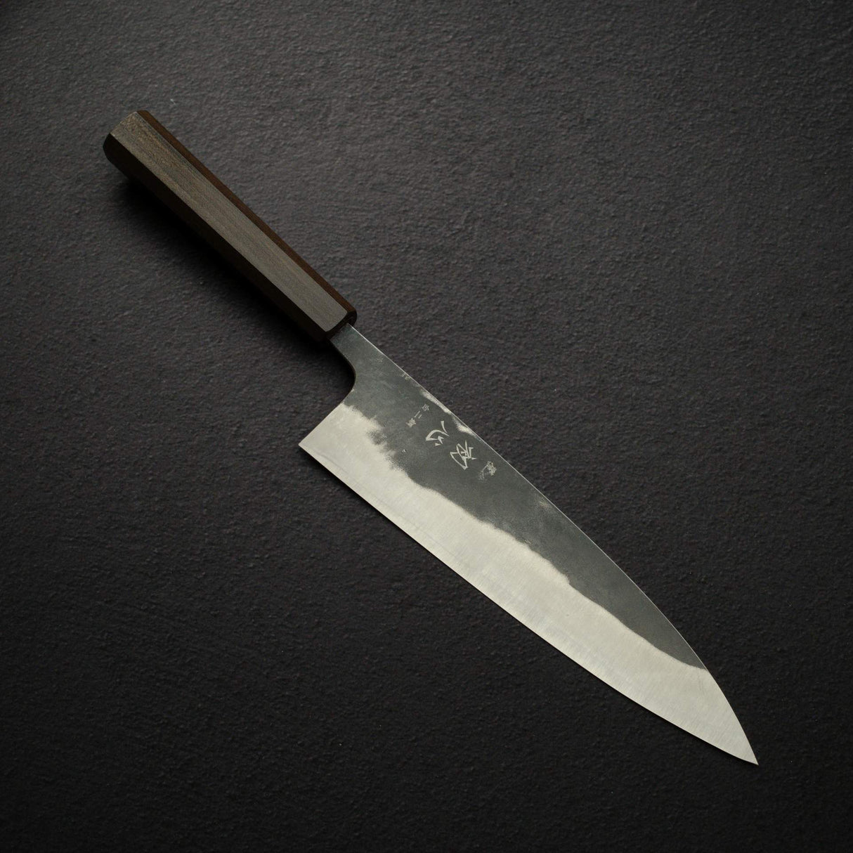 Hatsukokoro Kurokaze White 2 Gyuto 210mm Stainless Clad, Tall Profile