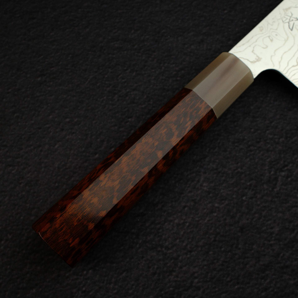Sukenari SG2 Damascus Santoku 190mm w/ Snakewood Handle
