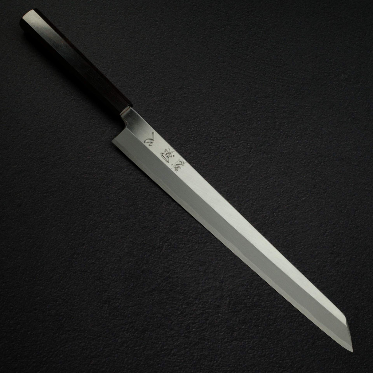 하츠코코로 x 묘진 시라사기 백2강 K팁 야나기바(사시미칼) 330mm