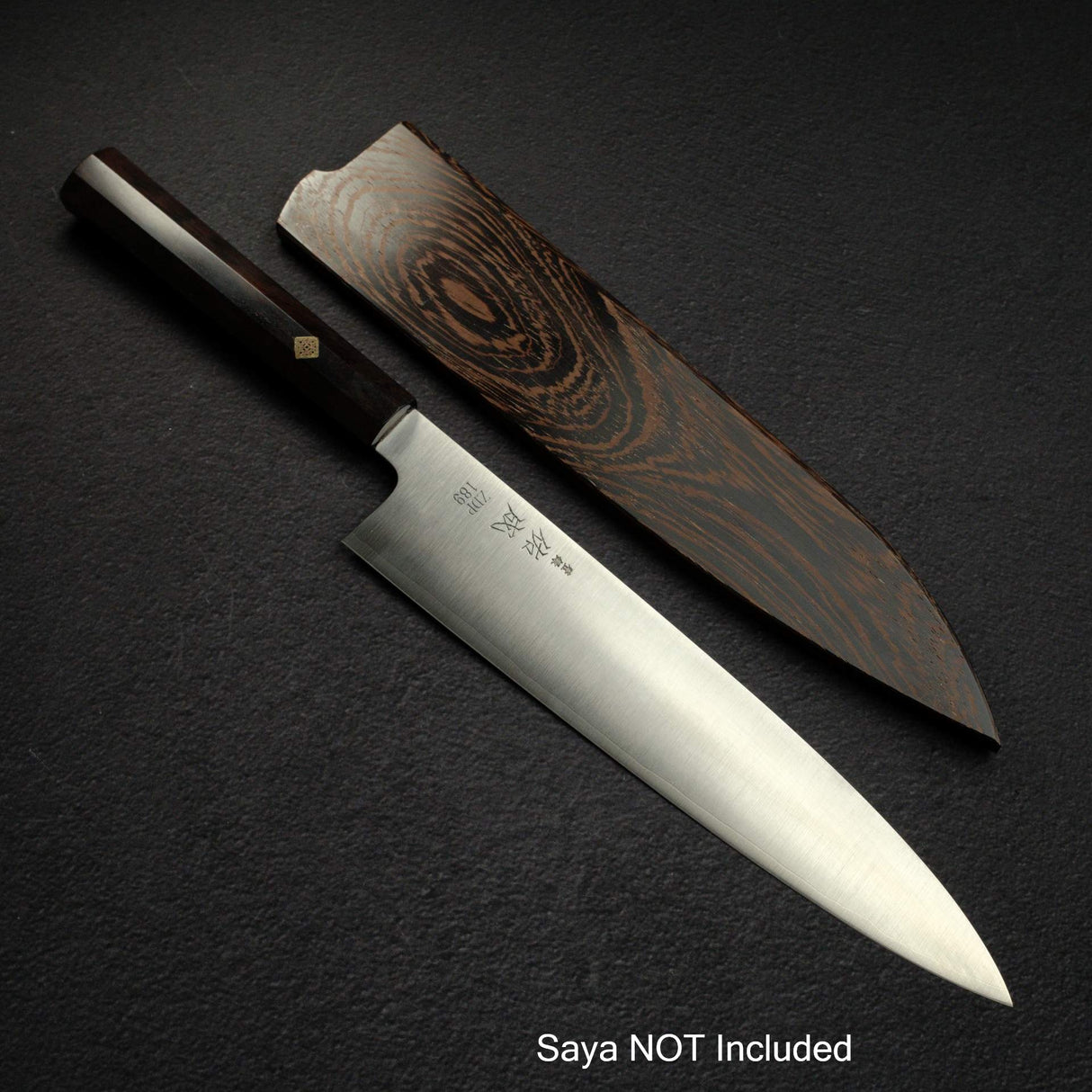 Sukenari ZDP-189 Hairline Gyuto 270mm, Slim Ebony Mosaic