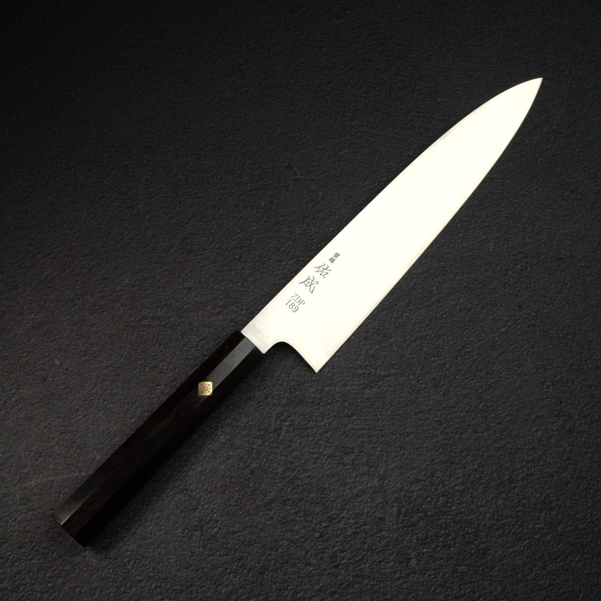 Sukenari ZDP-189 Hairline Gyuto 270mm, Slim Ebony Mosaic