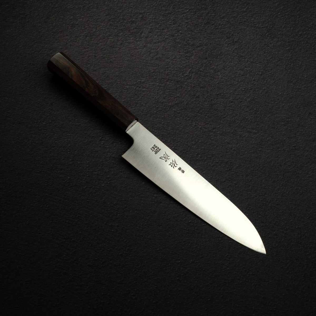 Sukenari ZDP-247 Hairline Santoku 180mm, Ebony Handle