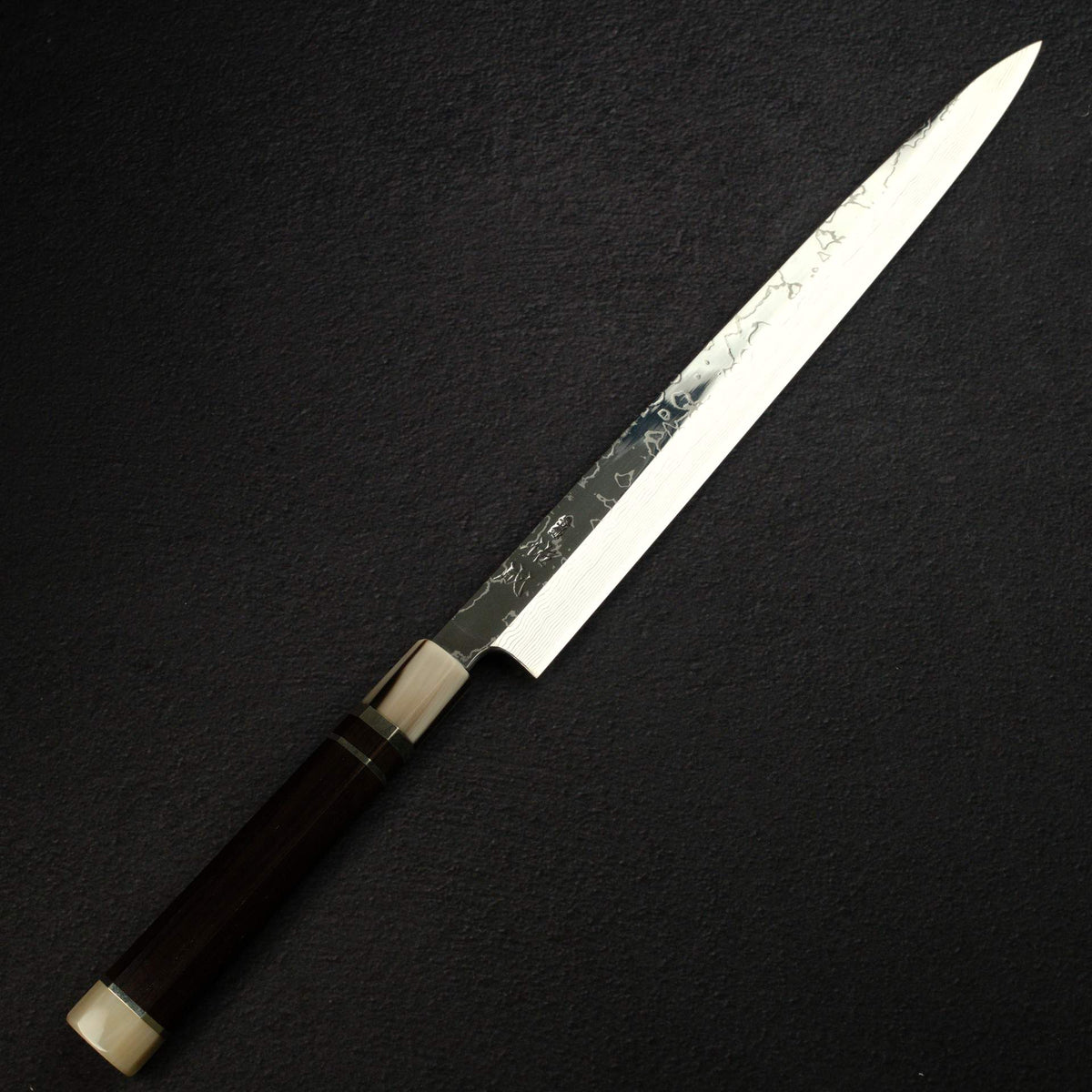 Sukenari VG10 Damascus Yanagiba 330mm, Ebony Three Spacer Handle