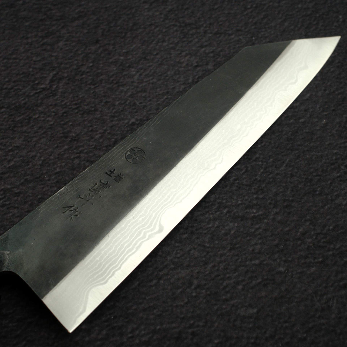 Naoto Blue 1 Damascus Kurouchi Bunka 180mm