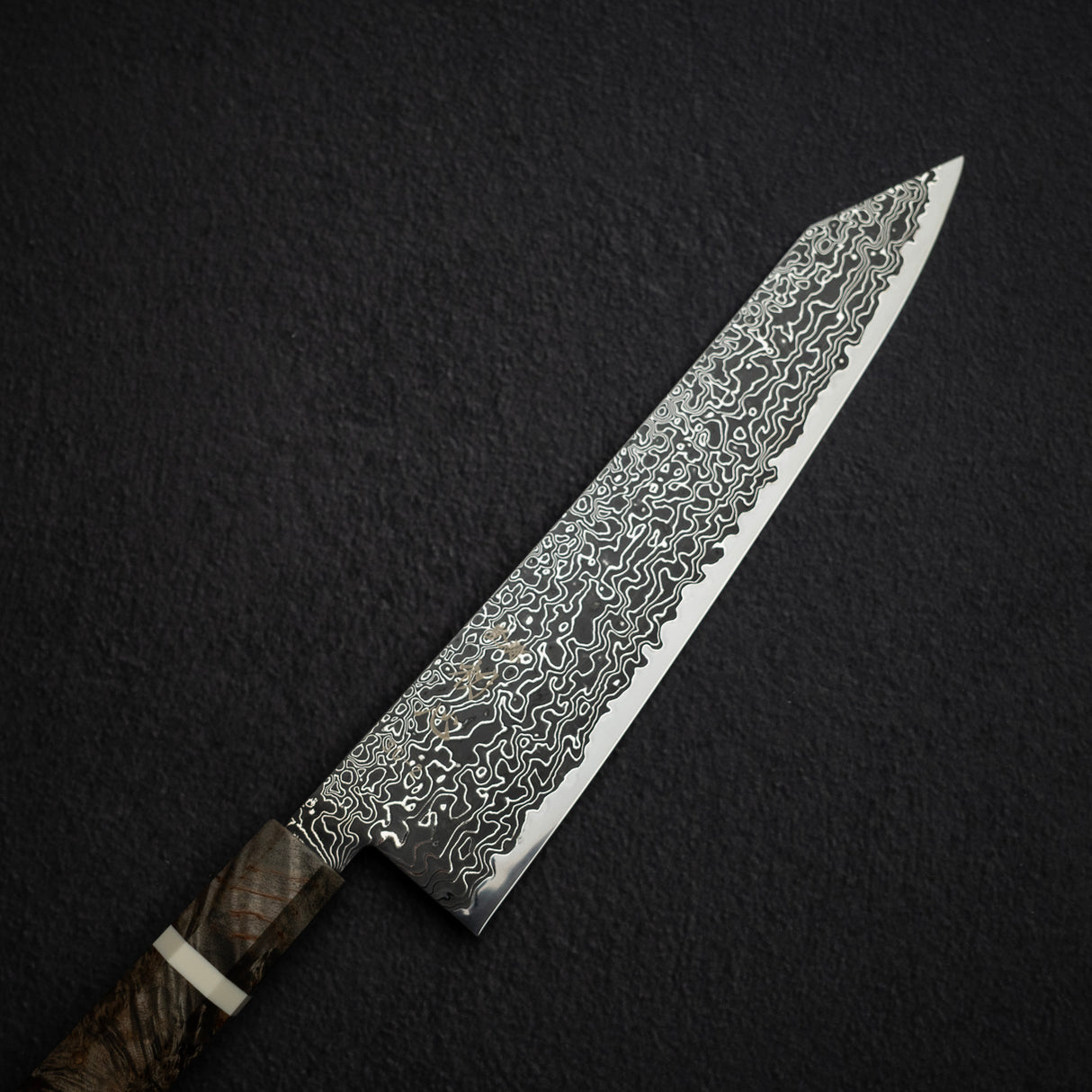 하츠코코로 류효 SG2 블랙 다마스커스 K팁 규토(셰프나이프) 240mm 자작나무 핸들