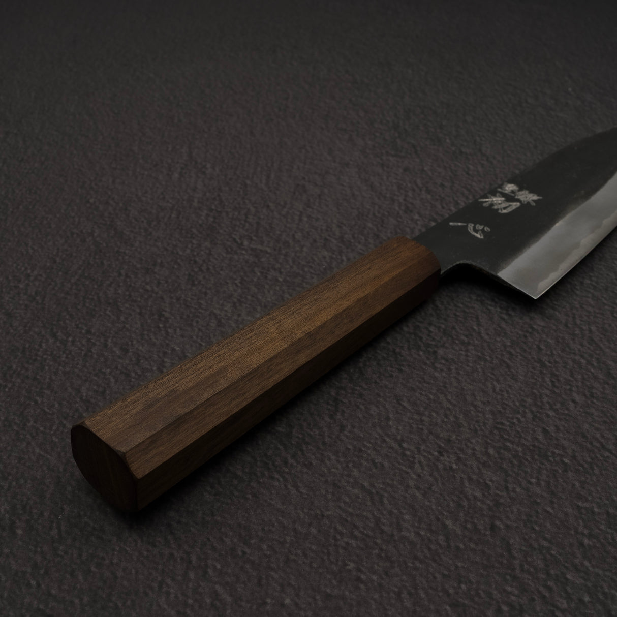 하츠코코로 아오사기 청2강 쿠로우치 산토쿠(다용도칼) 180mm 블랙 차카테