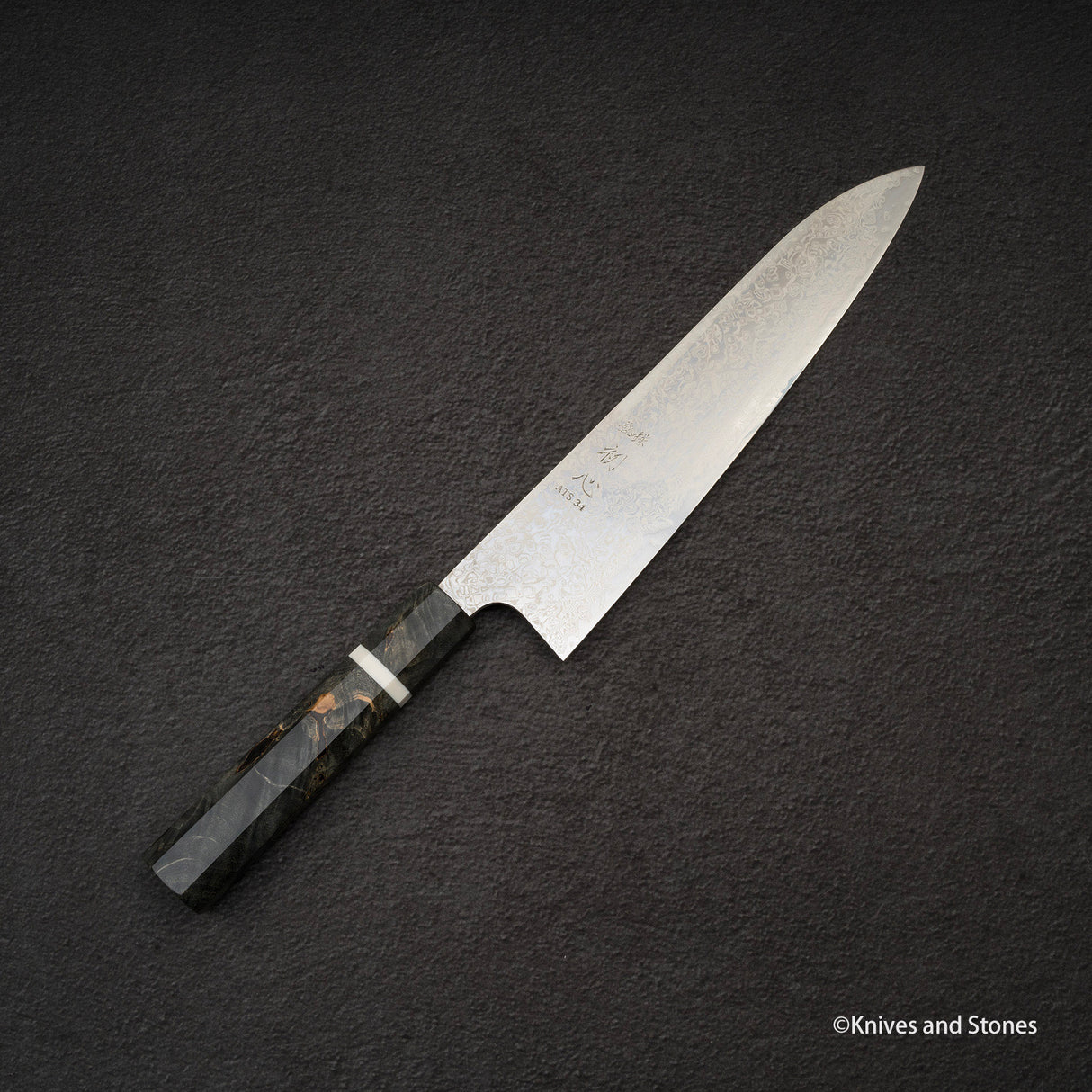 하츠코코로 긴가 ATS34 다마스커스 규토(셰프나이프) 240mm