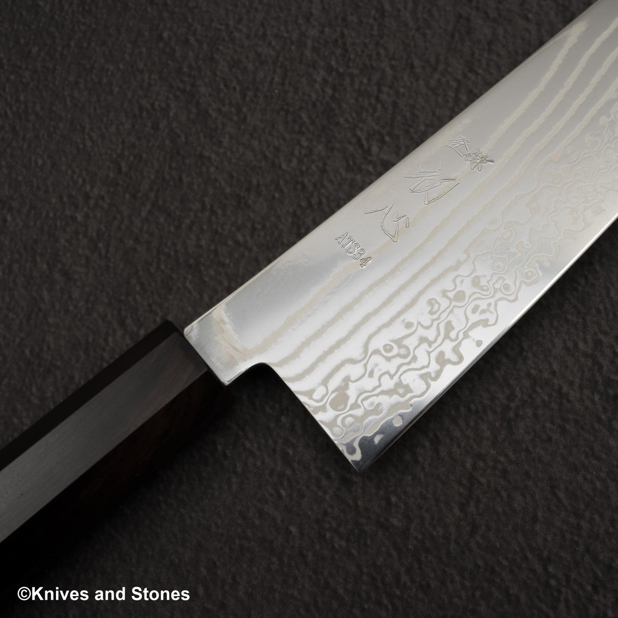 하츠코코로 하야부사 ATS34 다마스커스 K팁 규토(셰프나이프) 240mm