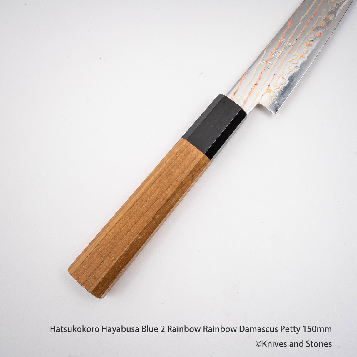 하츠코코로 하야부사 청2강 레인보우 다마스커스 페티 150mm