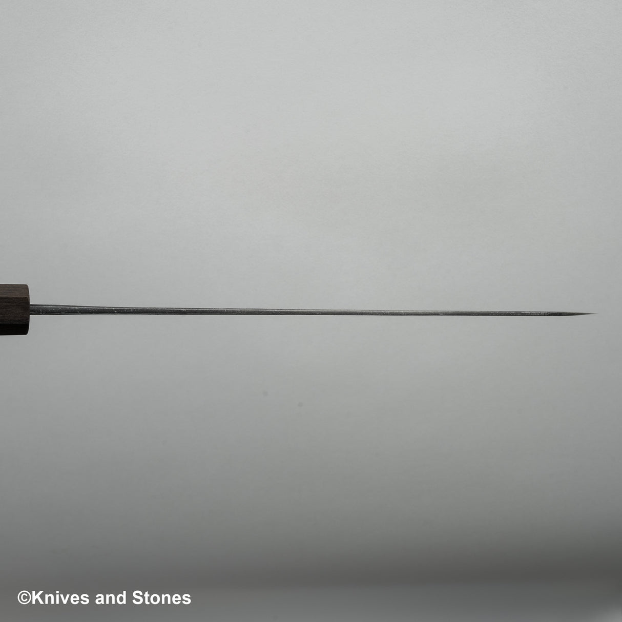 Hatsukokoro Kumokage Blue 2 Kurouchi Damascus K-tip Sujihiki 250mm Black Chacate Handle