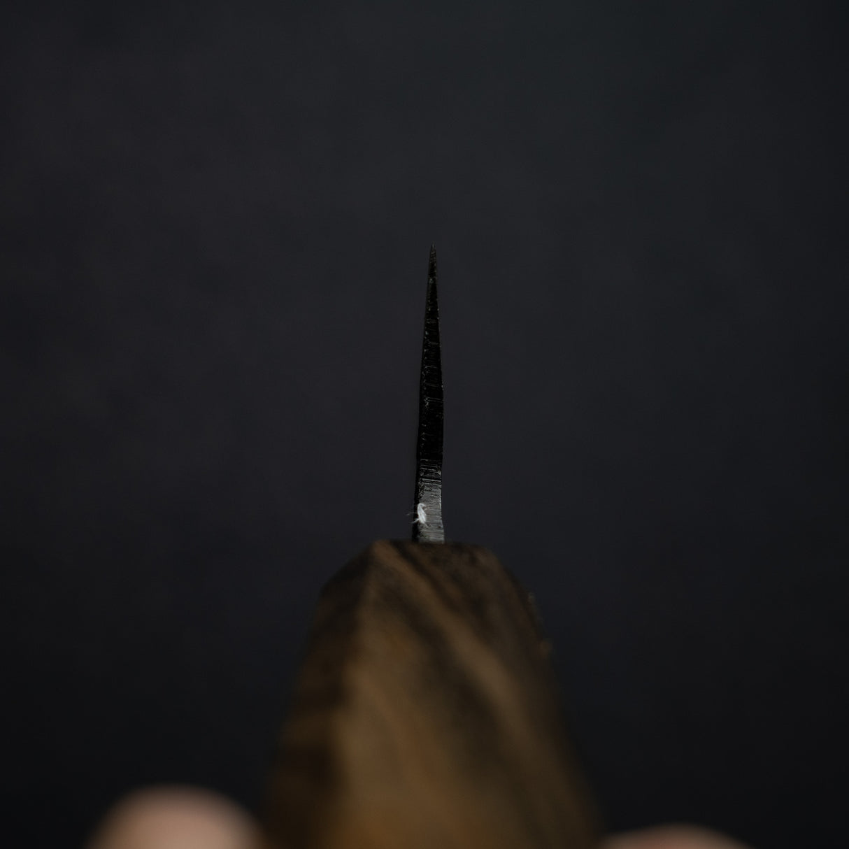 하츠코코로 쿠로가네 청2강 쿠로우치 양날 호네스키 150mm 블랙 차카테 핸들