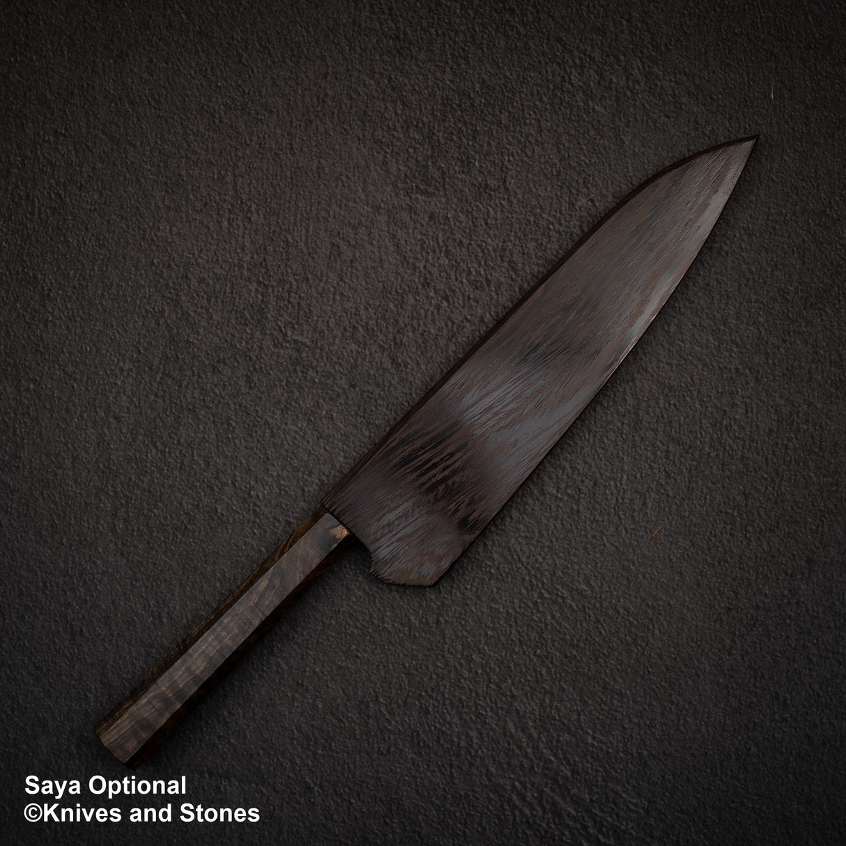 하츠코코로 쿠로가네 청2강 쿠로우치 규토(셰프나이프) 210mm 블랙 차카테